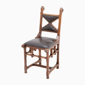 Oak Arts and Crafts Side Chair Attributed to Pierre Cuypers, 1890s