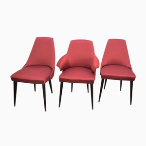 Chairs in the style of Osvaldo Borsani, Italy, 1960s, Set of 3