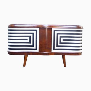 Cabinet with Opart Painting, Poland, 1950s
