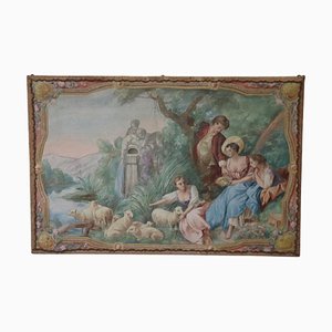 Hand-Painted Wall Tapestry, 1900s