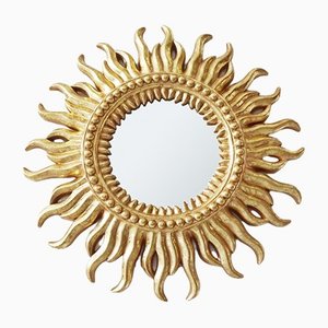 Mid-Centiry Gilded Sun Mirror from Harz