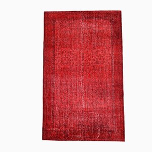 Vintage Red Rug in Cotton & Wool