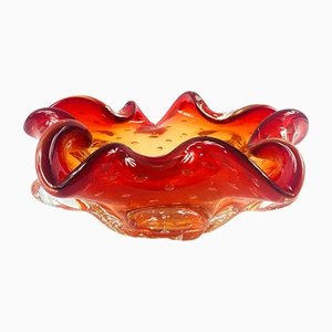 Centro de mesa italiano Mid-Century de cristal de Murano de Bullicante, años 60