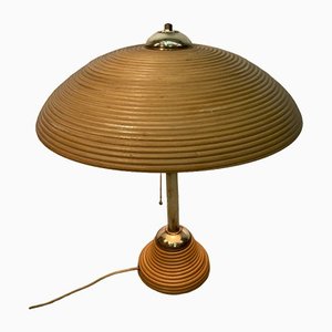 Wicker Table Lamp, Italy, 1980s