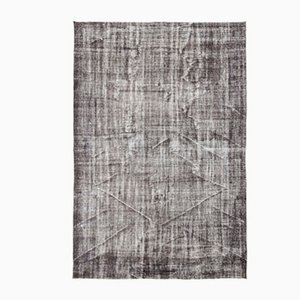 Tapis Vintage Gris en Coton et Laine