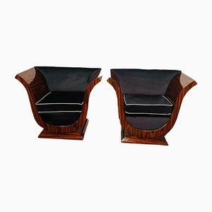 Art Deco Armchairs in Jacaranda, Set of 2