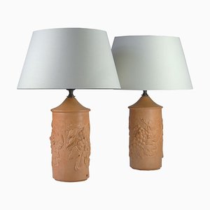 Lampes à Raisin Vintage en Terracotta, Set de 2