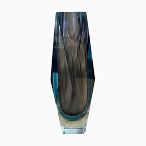 Modernist Faceted Murano Glass Vase by Seguso, 1970s