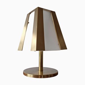 Grande Lampe de Bureau Mid-Century en Laiton, 1970s