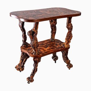 Vintage Art Deco Side Table in Wood