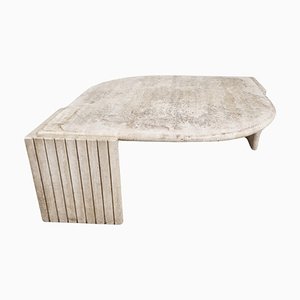 Vintage Coffee Table in Travertine, 1970s