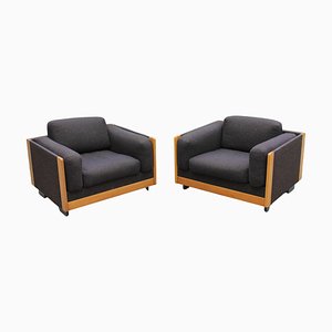 Poltrone nr. 920 Mid-Century blu nere di T. Scarpa per Cassina, Italia, 1960, set di 2