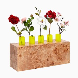 Vase Z de 27 Woods pour une Fleur Artificielle par Ettore Sottsass