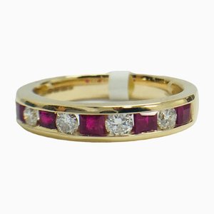 Rubin & Diamant Ewigkeit Ring
