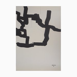 Eduardo Chillida, Abstraction Noir et Blanc, Impression