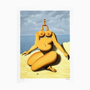 After René Magritte, The White Race, Lithograph