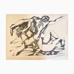 Ossip Zadkine, The Labors of Hercule, Lutte contre Hippolyte, Reine des Amazones, Lithographie