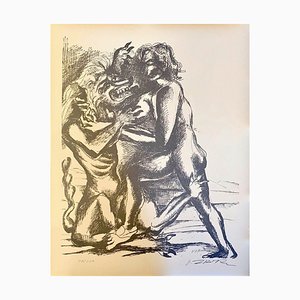Ossip Zadkine, The Labors of Hercules, Fight Against the Nemean Lion, Litografía