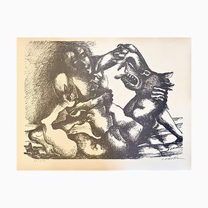 Ossip Zadkine, Le fatiche di Ercole, Il cinghiale di Eyrmanthos, Litografia