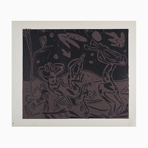 Impresión de Linograbado según Pablo Picasso, Les danseurs au hibou, 1962