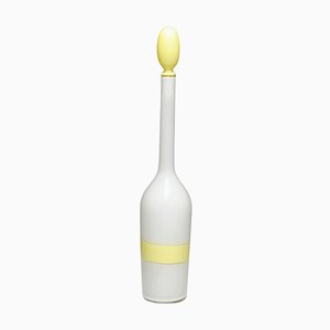 Bottiglia Venini in vetro artistico giallo, anni '50