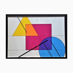 Luigi Veronesi, Abstract Multicolored Screen Printing, 1985