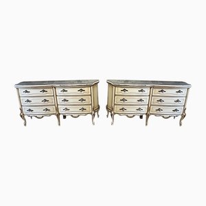 Vintage French Chest of Drawers in Louis XIV Style, 1960s, Set of 2