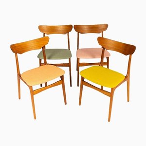 Esszimmerstühle aus Teak von Schiønning & Elgaard, 4er Set