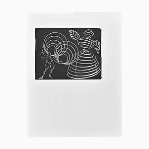 Albert Flocon, Cerceaux, Linocut, 1980s