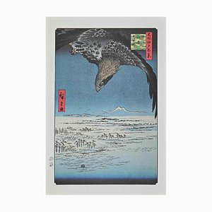 After Utagawa Hiroshige, Praying in the Snow, Lithograph, Mid 20th-Century