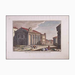 Giuseppe Vasi, Tempio della Fortuna, Etching, Late 18th-Century