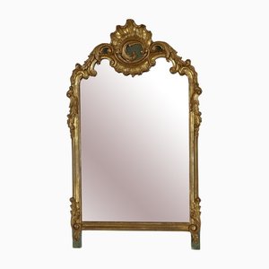 Louis XV Gold Wooden Rock Mirror, 1900s