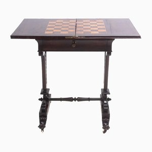 Table d'Échecs Victorienne Antique en Palissandre