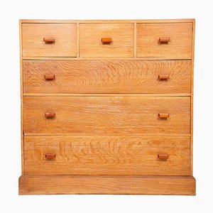 Antique Heals Style Chest of Drawers in Limed Oak