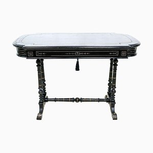 Antique Victorian Ebonised Writing Desk from Edwards & Roberts