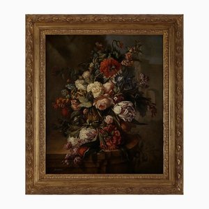 Roberto Suraci, Still Life of Flowers, Italie, 2000s, Huile sur Toile, Encadrée