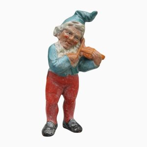 Antique Dwarf with Violin Ceramic Figure from Hertwig & Endert, 1930s