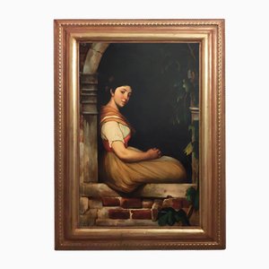 Giovanni Santaniello, Portrait of a Young Woman, 2002, Oil on Canvas, Framed