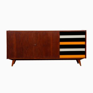 Vintage U-460 Yellow and Black Sideboard by Jiroutek for Interier Praha, 1960s