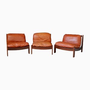 Italian Lounge Armchairs, Set of 3