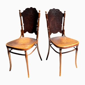 Bistro Stühle von Michael Thonet für Jacob & Josef Kohn, 2er Set