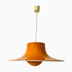 Space Age Orange Pendant Lamp from Erco, Germany, 1970s