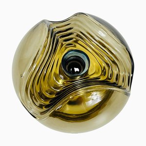Amber Glass Flush Mount by Koch & Lowy for Peill & Putzler, 1960s