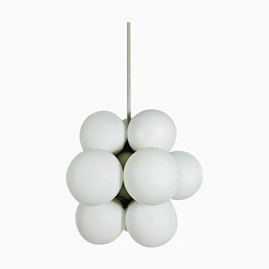 Mid-Century Space Age White Atomic Pendant from Kaiser, Germany, 1960s