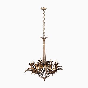 Sheet Metal Chandelier in the style of Maison Bagues, Italy, 20th Century