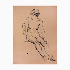 Jean Chapin, Female Figure, Original Drawing, 1930s