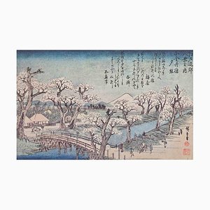 After Utagawa Hiroshige, Eight Scenic Spots, Lithograph, Mid 20th-Century