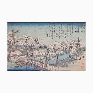 Nach Utagawa Hiroshige, Eight Scenic Spots, Lithografie, Mitte 20. Jh