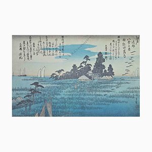 After Utagawa Hiroshige, Scenic Spots in Suburban, Lithographie, milieu du 20ème siècle