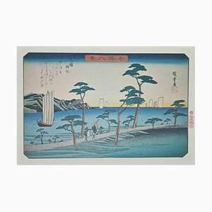 After Utagawa Hiroshige, Scenic Spots in Kanazaw, Litografía, Mid-Century
